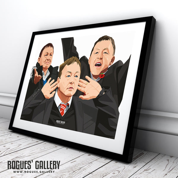 Billy Davies Montage - Former Nottingham Forest Manager - Signed A3 Prints
