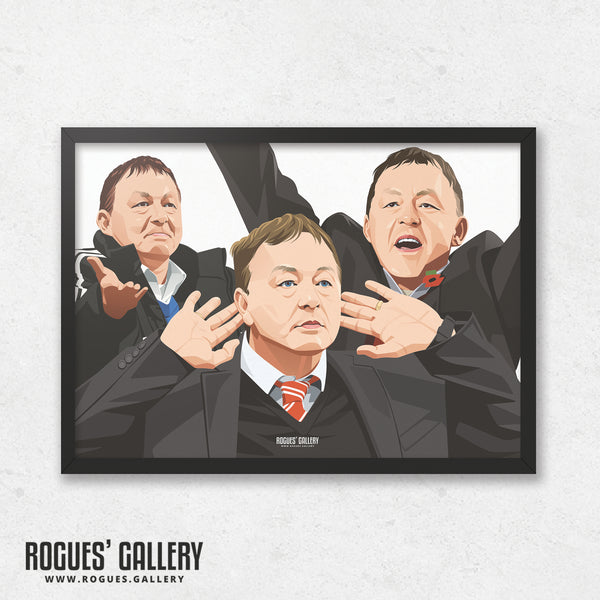 Billy Davies Montage - Former Nottingham Forest Manager - Signed A3 Prints
