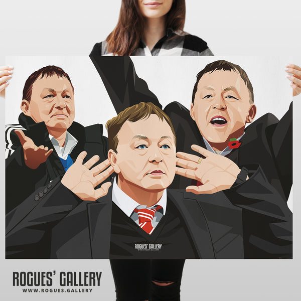 Billy Davies Montage - Former Nottingham Forest Manager - Signed A3 Prints