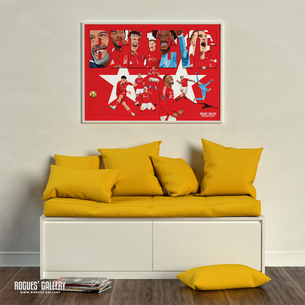 BELIEVE 2024-25 - Nottingham Forest Season Ltd. Ed. Souvenir A3 Prints signed by Ryan Yates