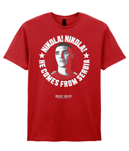 Wembley 2025  Nikola Milenkovic 'Serbia' Red or Black T-Shirts