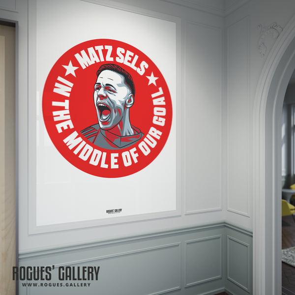 Matz Sels - In The Middle Of Our Goal - Nottingham Forest - Signed A3 #GetBehindTheLads Prints