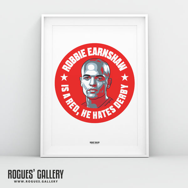 Robbie Earnshaw Nottingham Forest hates Derby A3 print