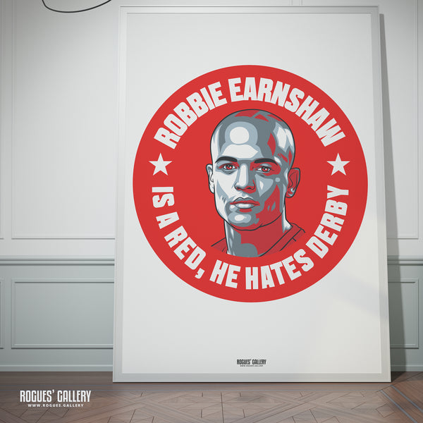 Robbie Earnshaw Nottingham Forest hates Derby picture framed signed