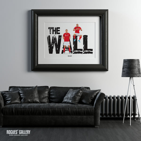 The Wall - Nikola Milenkovic & Murillo - Nottingham Forest - A0, A1, A2 or A3 Prints