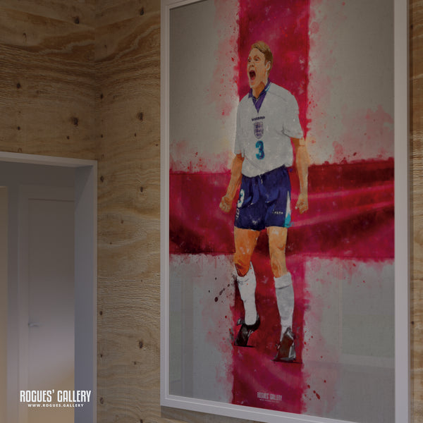 Stuart Pearce: Psycho Screaming - Euro '96, England & Nottingham Forest - Signed A3 Watercolour Prints