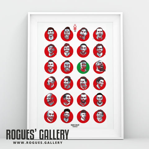 Forest #GetBehindTheLads 2020 Squad - A3 Print