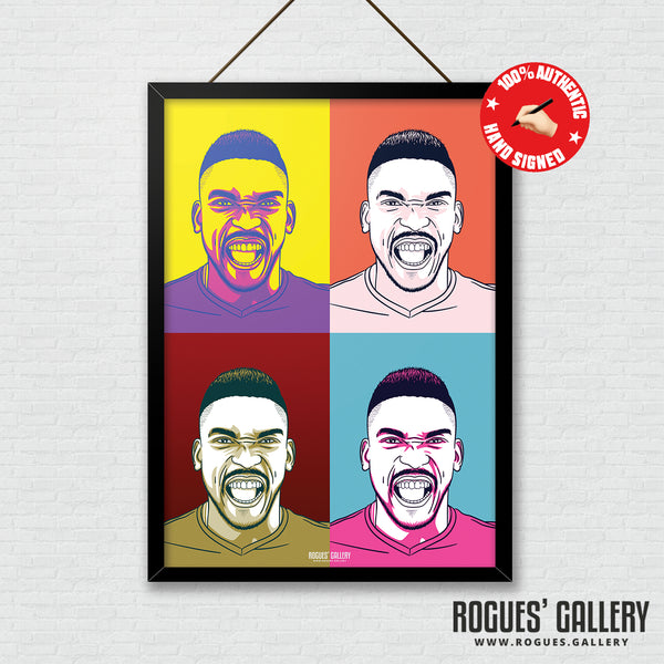 Sammy Ameobi (Signed) - Pop Art - A3 Print