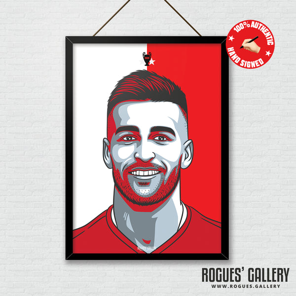 Tiago Silva (Signed) - Red & White - A3 Print