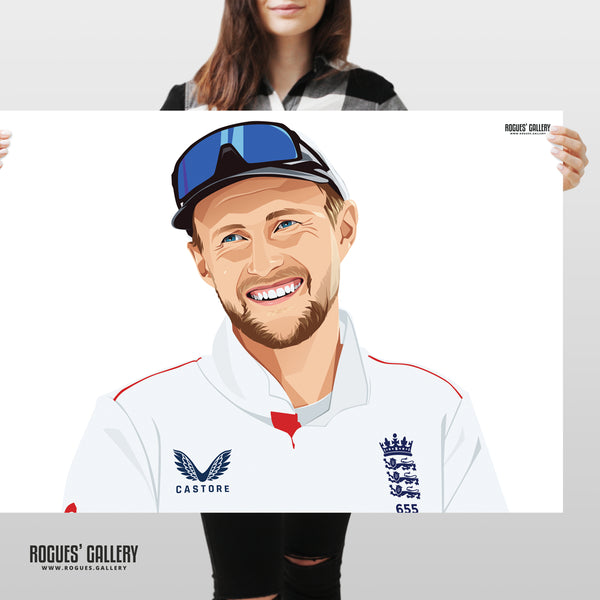 Smiling Through - Joe Root - England Cricket Captain & Legend - A0, A1, A2 or A3 Ashes Tour Prints