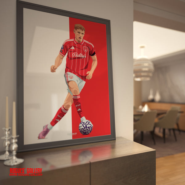 Elliot Anderson - Nottingham Forest - A0, A1, A2 or A3 Red & White Prints