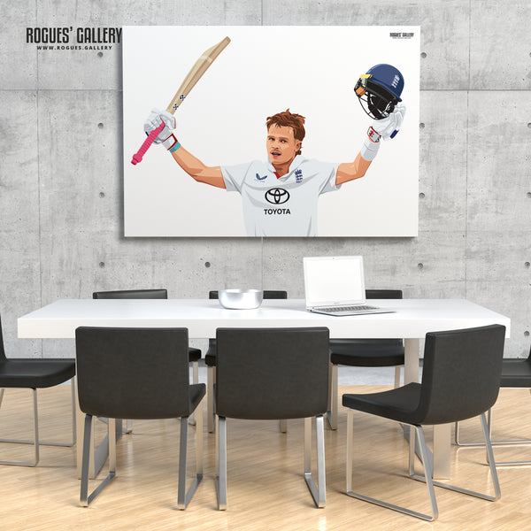 Ollie Pope England Cricket batsman A0 print Ashes