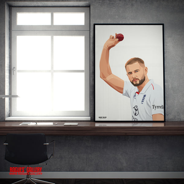 Gus Atkinson England Cricket Seam bowler Ashes 2025/26 A2 print