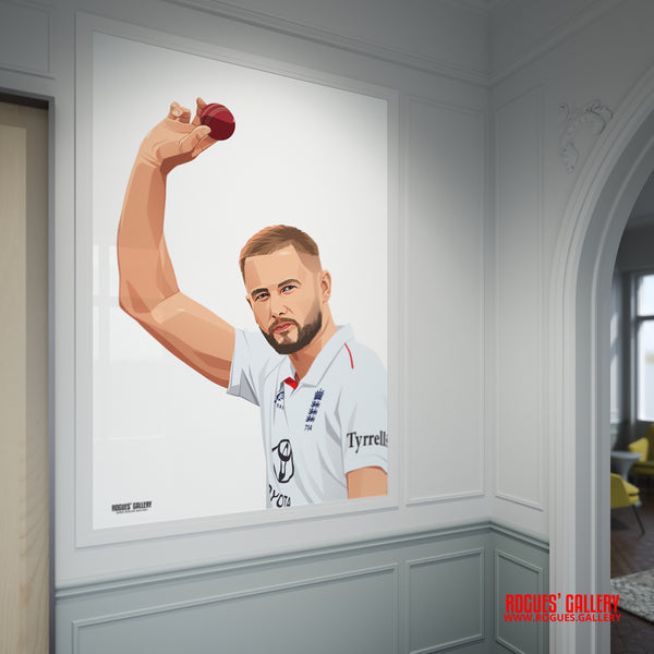 Gus Atkinson England Cricket Seam bowler Ashes 2025/26 poster