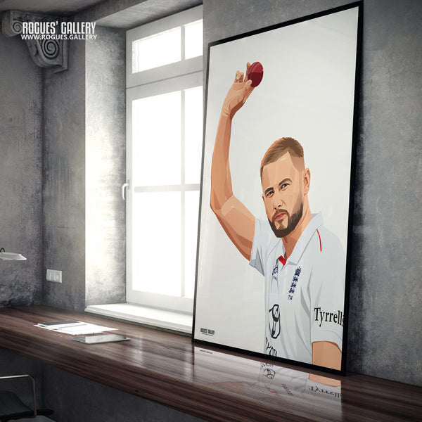 Gus Atkinson England Cricket Seam bowler Ashes 2025/26 A1 print