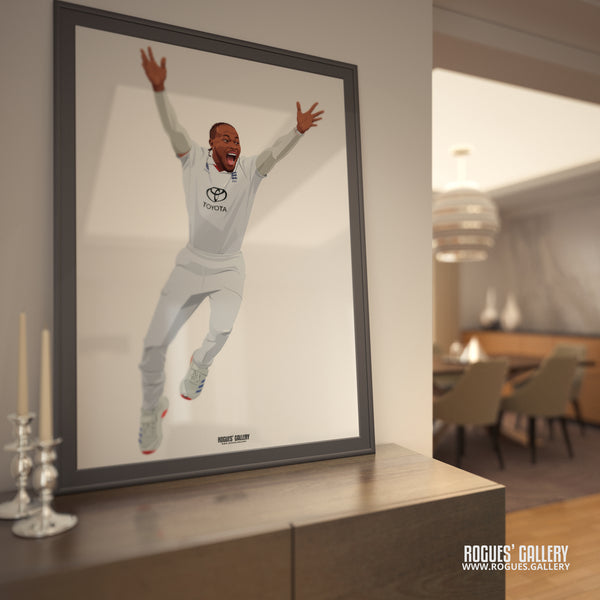 Jofra Archer England fast bowler cricket Ashes signed poster