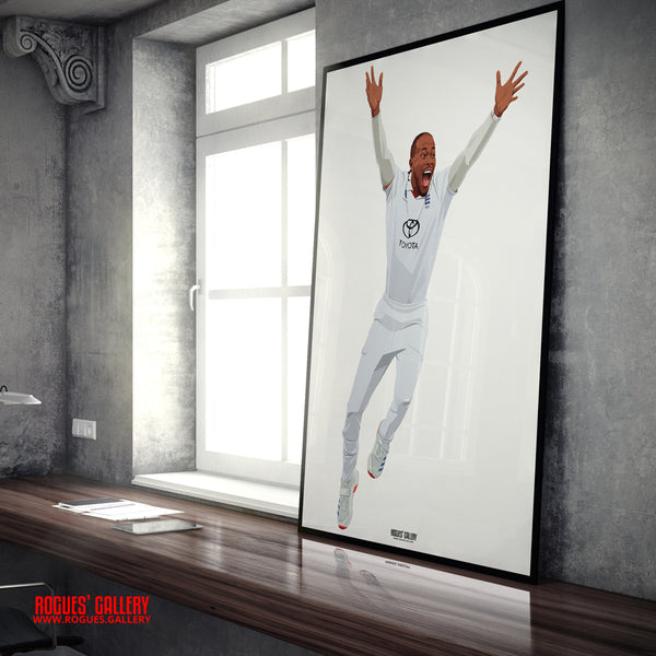 Jofra Archer England fast bowler cricket Ashes A1 print pace