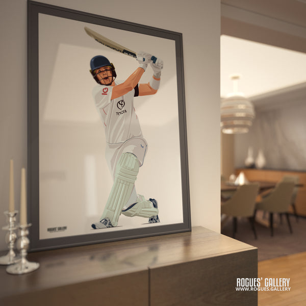 Signed Jamie Smith England cricket Ashes batter wicketkeeper poster