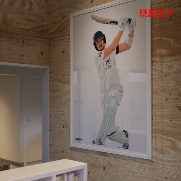 Jamie Smith England cricket Ashes batter wicketkeeper large signed poster