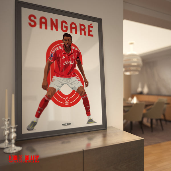 Ibrahim Sangare signed Nottingham Forest memorabilia 8 poster