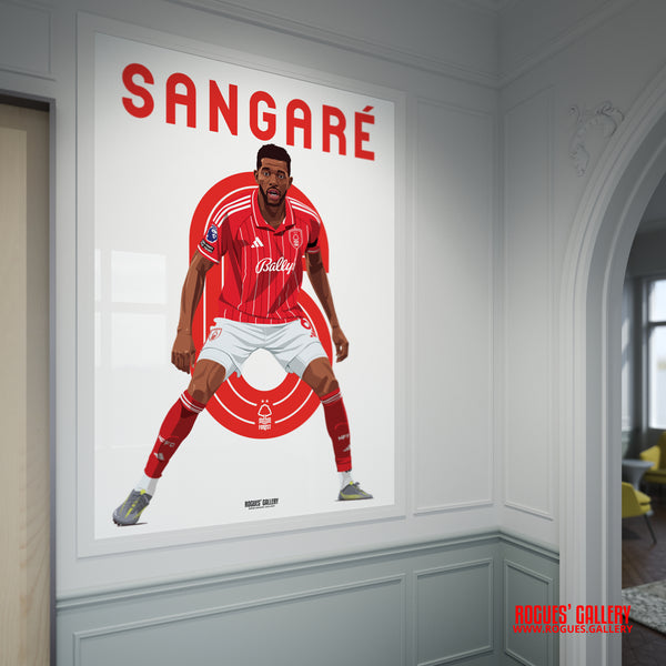 Ibrahim Sangare Nottingham Forest 8 signed poster