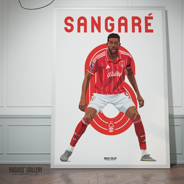 Ibrahim Sangare Nottingham Forest 8 A0 print