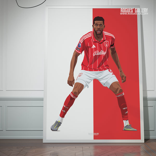 Ibrahim Sangare Nottingham Forest A0 print City Ground Garibaldi