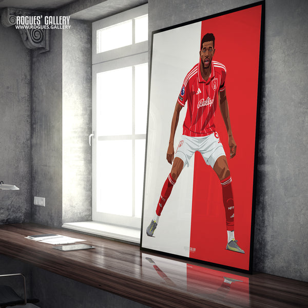 Ibrahim Sangare Nottingham Forest A1 print City Ground Garibaldi