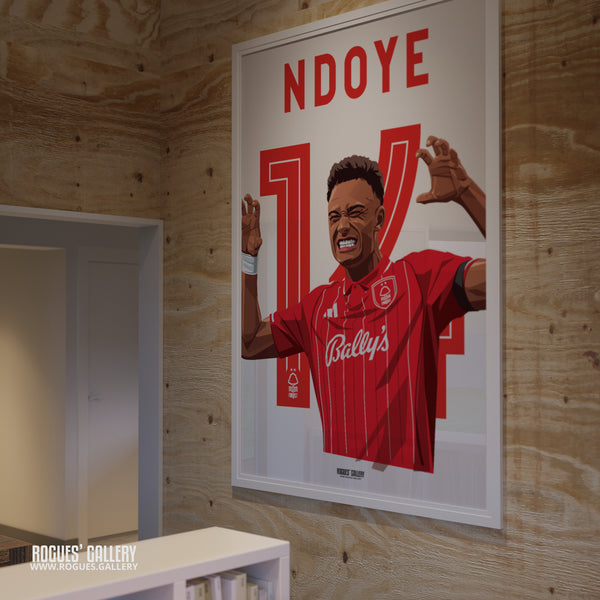 Dan Ndoye - Nottingham Forest - A0, A1, A2 or A3 Premier League 2025-26 Name & Number Prints