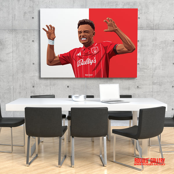 Dan Ndoye - Nottingham Forest - A0, A1, A2 or A3 Premier League 2025-26 Name & Number Prints