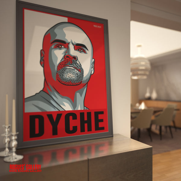 Sean Dyche Nottingham Forest Head Coach portrait A1 print text