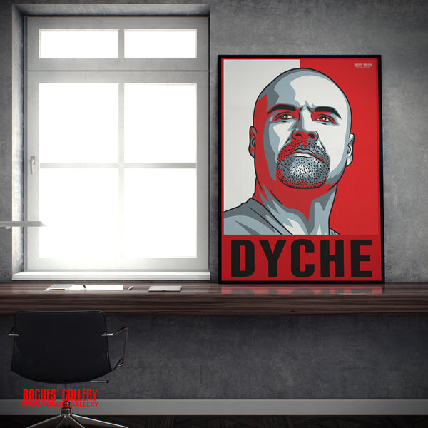 Sean Dyche Nottingham Forest Head Coach portrait A2 print text