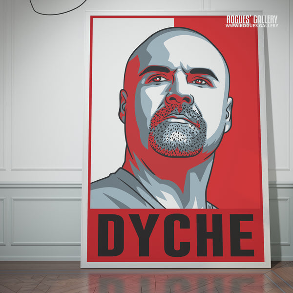 Sean Dyche Nottingham Forest Head Coach portrait A0 print text