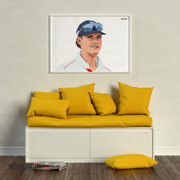 Jacob Bethell England cricket batsman Ashes A2 print