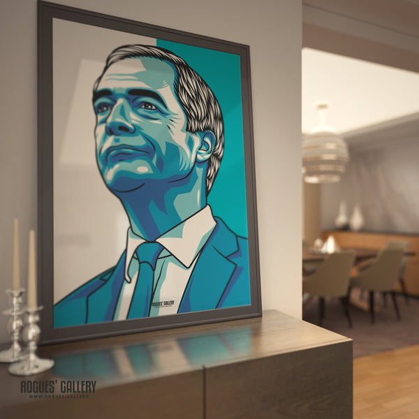 Nigel Farage Reform UK Brexit Leader portrait design 