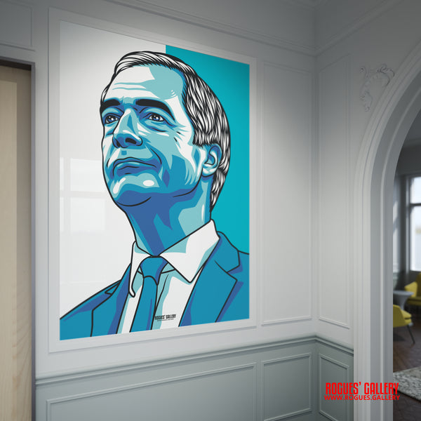 Nigel Farage Reform UK Brexit Leader modern portrait poster
