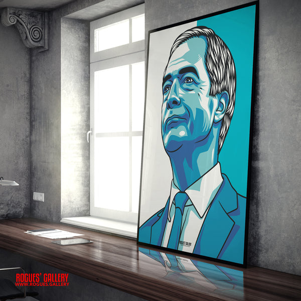 Nigel Farage Reform UK Leader modern portrait A1 print