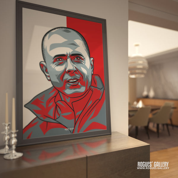 Signed Ian Woan Nottingham Forest coach winger portrait poster memorabilia 