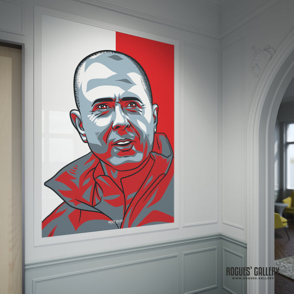 Ian Woan signed Nottingham Forest memorabilia coach winger portrait poster