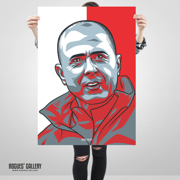 Ian Woan Nottingham Forest coach winger portrait poster