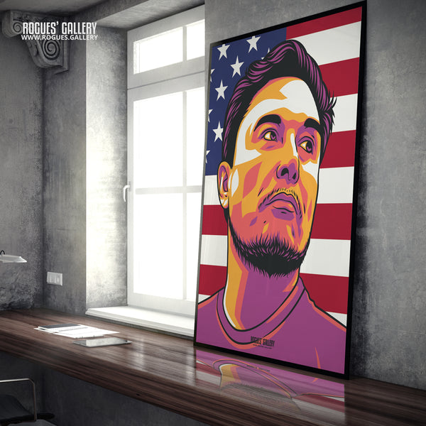 Elon Musk - Business Icon Series Prints - A3, A2, A1 & A0 Size