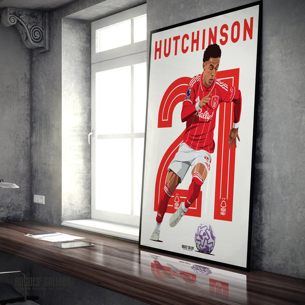 Omari Hutchinson Nottingham Forest winger A1 print 21
