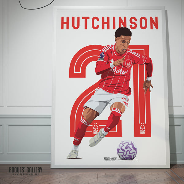 Omari Hutchinson Nottingham Forest winger 21 framed picture