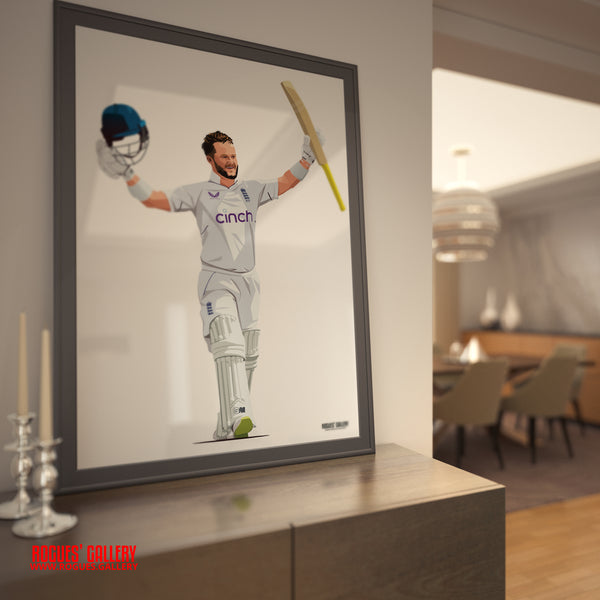 Ben Duckett England cricket batsman Ashes signed poster Notts