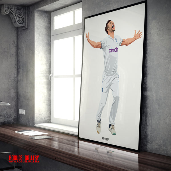 Mark Wood - England Cricket Star - A0, A1, A2 or A3 Ashes Tour Prints
