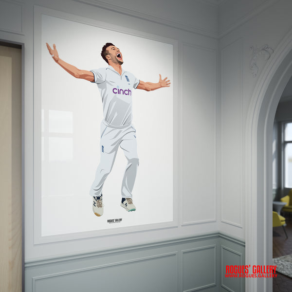 Mark Wood - England Cricket Star - A0, A1, A2 or A3 Ashes Tour Prints