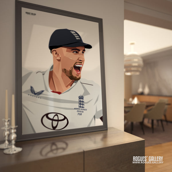 Will Jacks - England Cricket Star - A0, A1, A2 or A3 Ashes Tour Prints