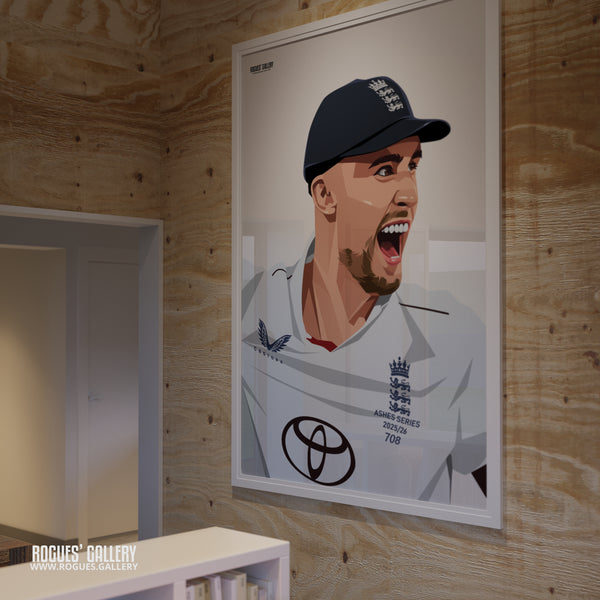 Will Jacks - England Cricket Star - A0, A1, A2 or A3 Ashes Tour Prints