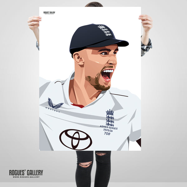 Will Jacks - England Cricket Star - A0, A1, A2 or A3 Ashes Tour Prints