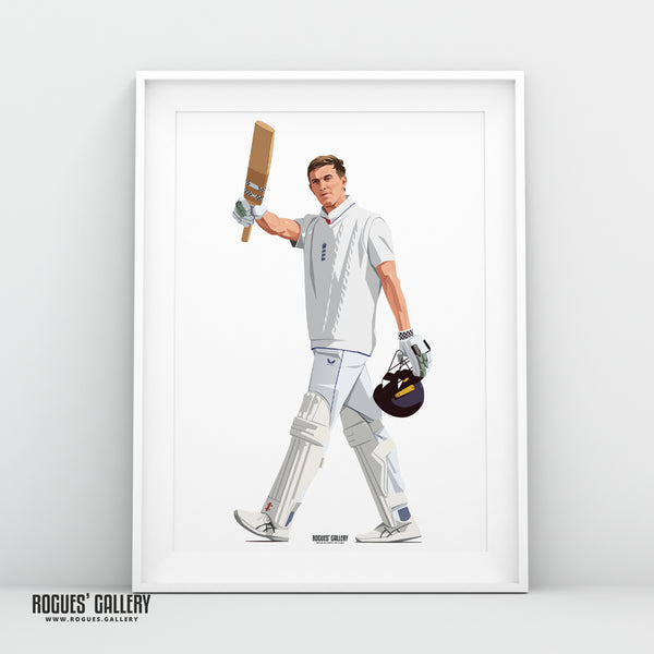 Zak Crawley - England Cricket Star - A0, A1, A2 or A3 Ashes Tour Prints